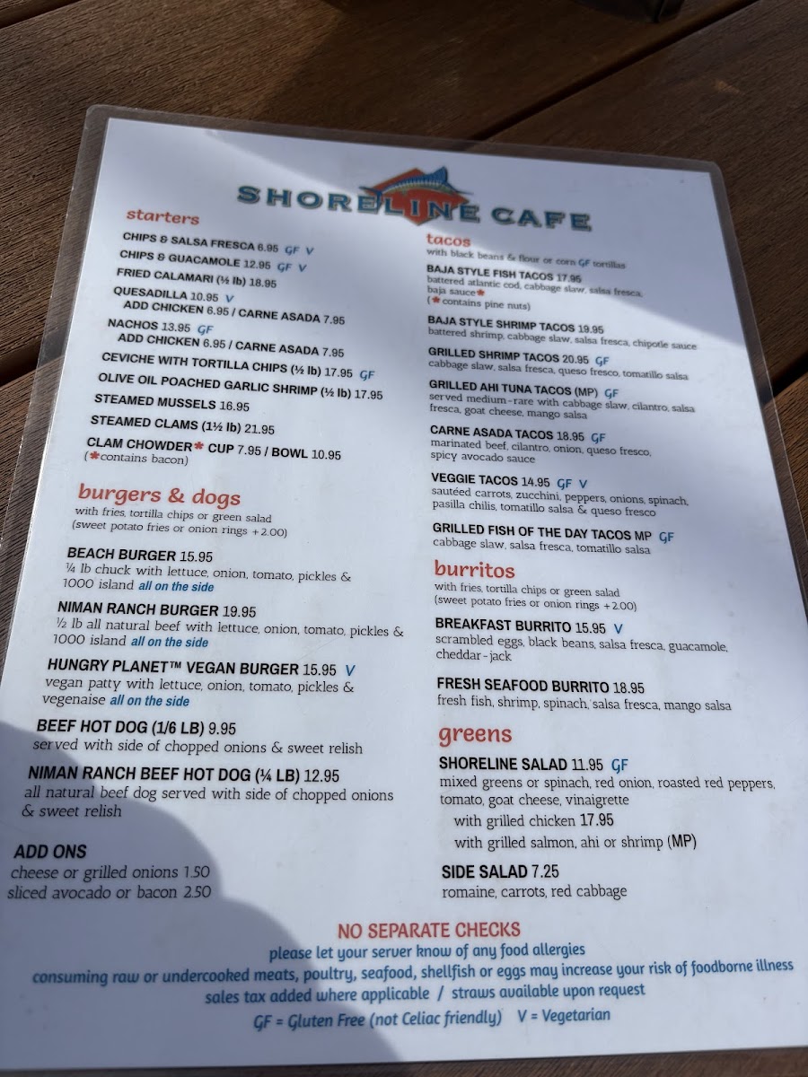 Shoreline Cafe Menu - Image 3